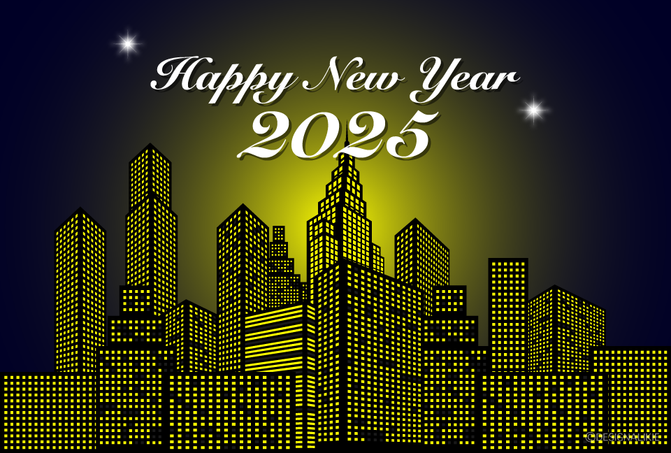 都市のHAPPY NEW YEAR 2025