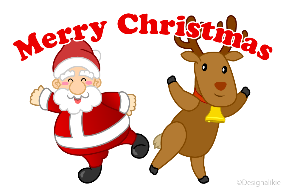 サンタとトナカイのメリークリスマス