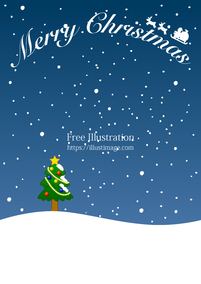 雪ツリーのクリスマス背景