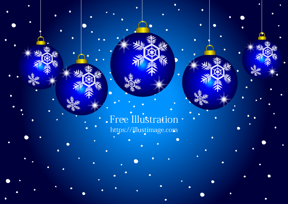 青クリスマスオーナメント壁紙