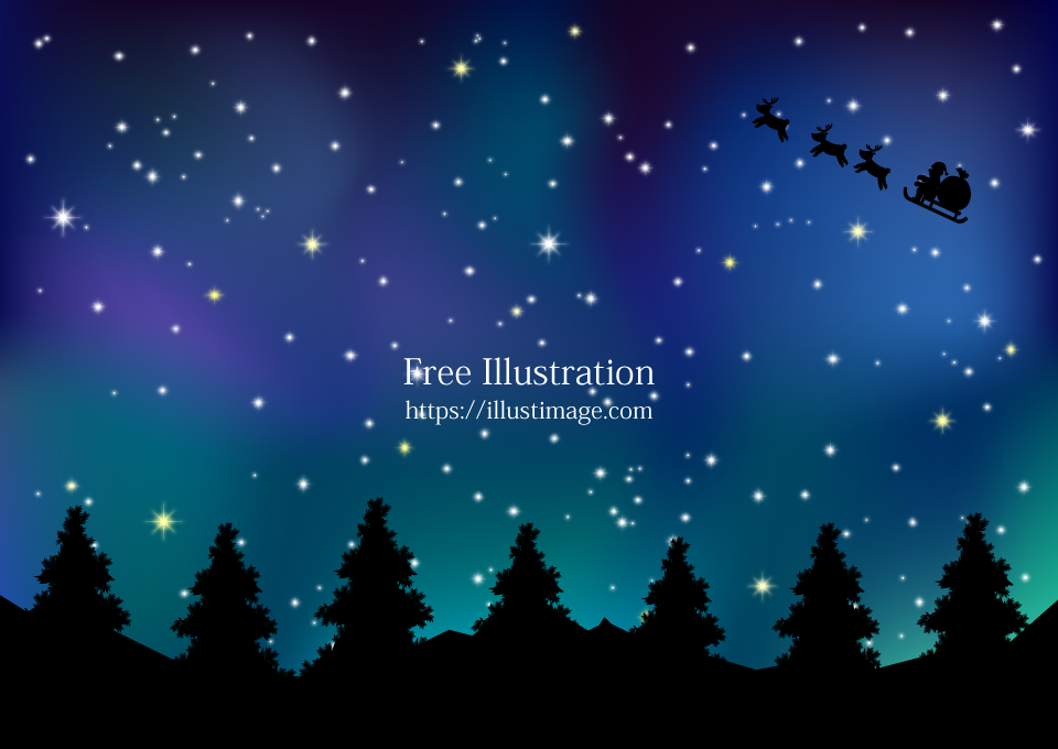 クリスマスの星空壁紙