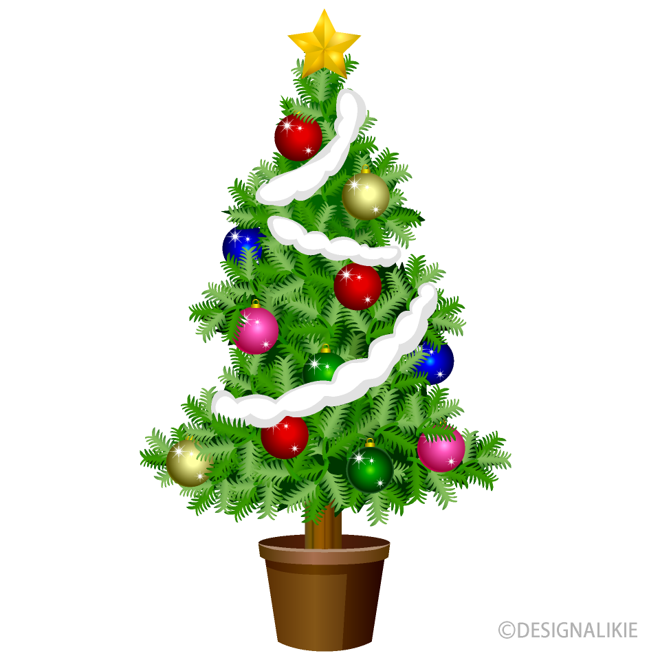 カラフルなクリスマスツリー