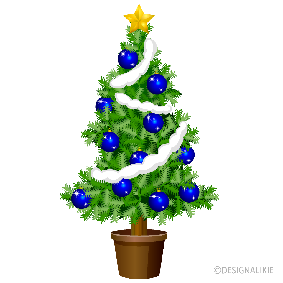 青飾りクリスマスツリー