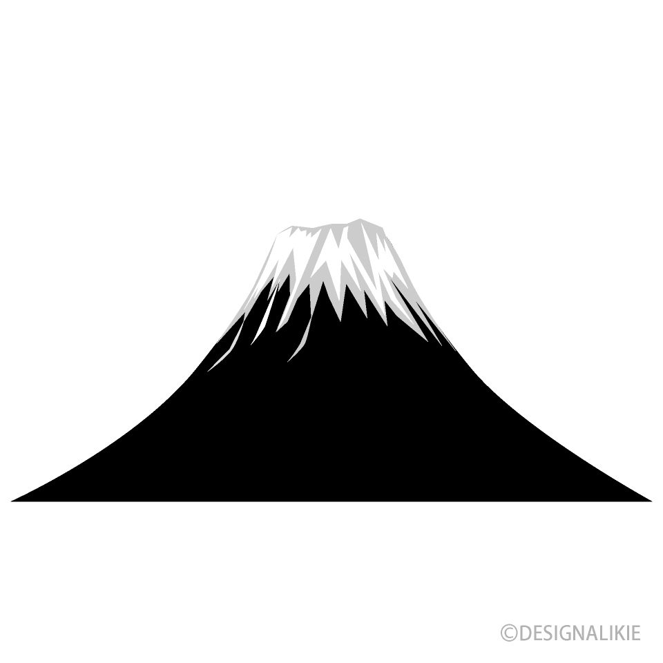 白黒の富士山