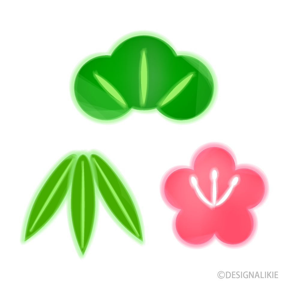淡い松竹梅