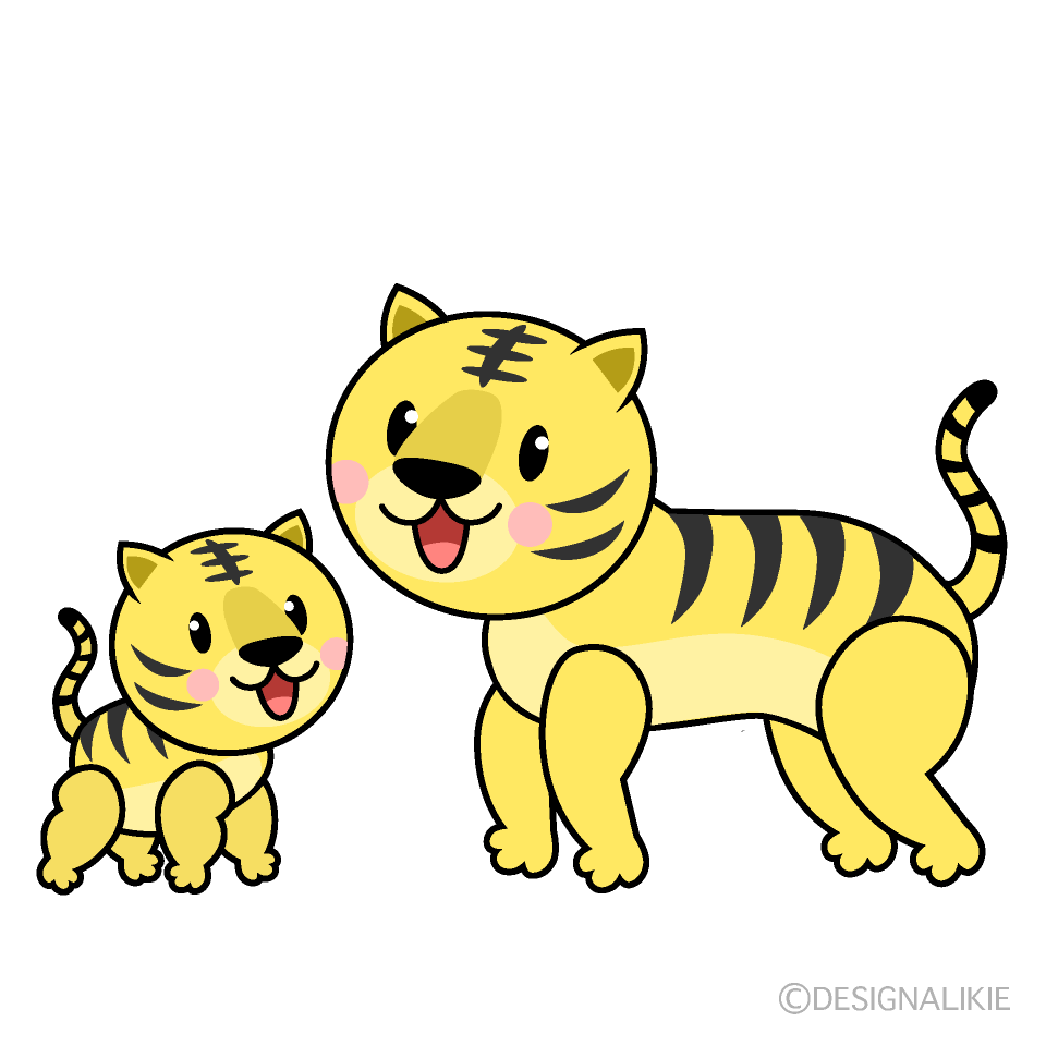 母親と子トラ