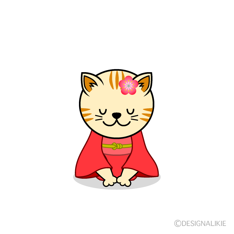 着物のトラ猫