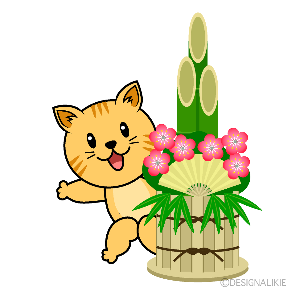 お正月のトラ猫