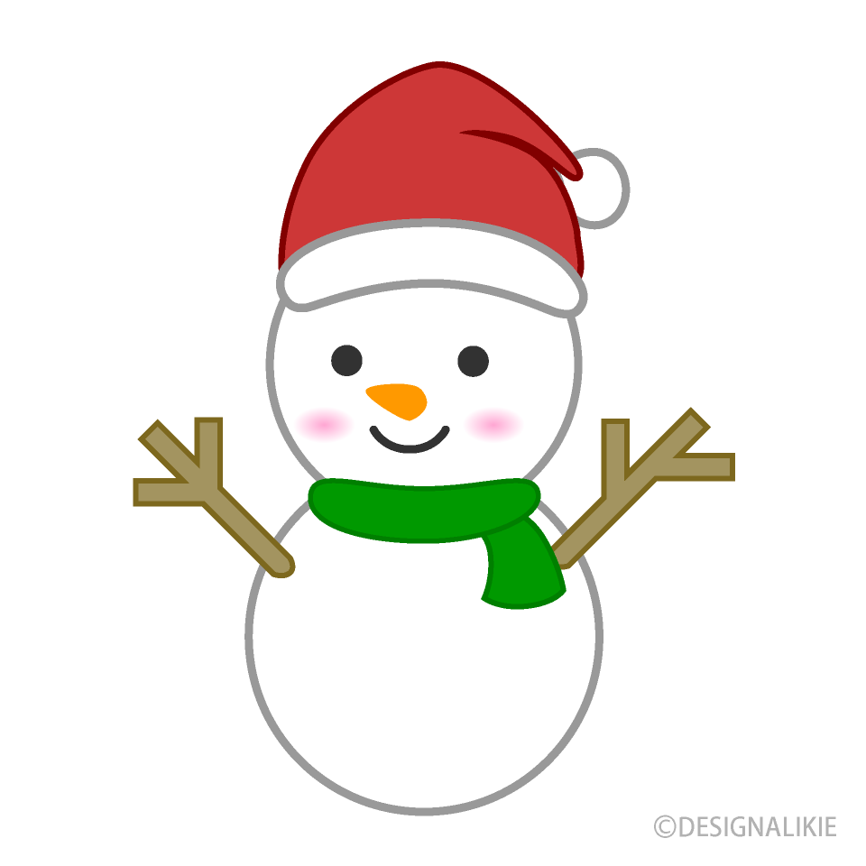 サンタの可愛い雪だるま