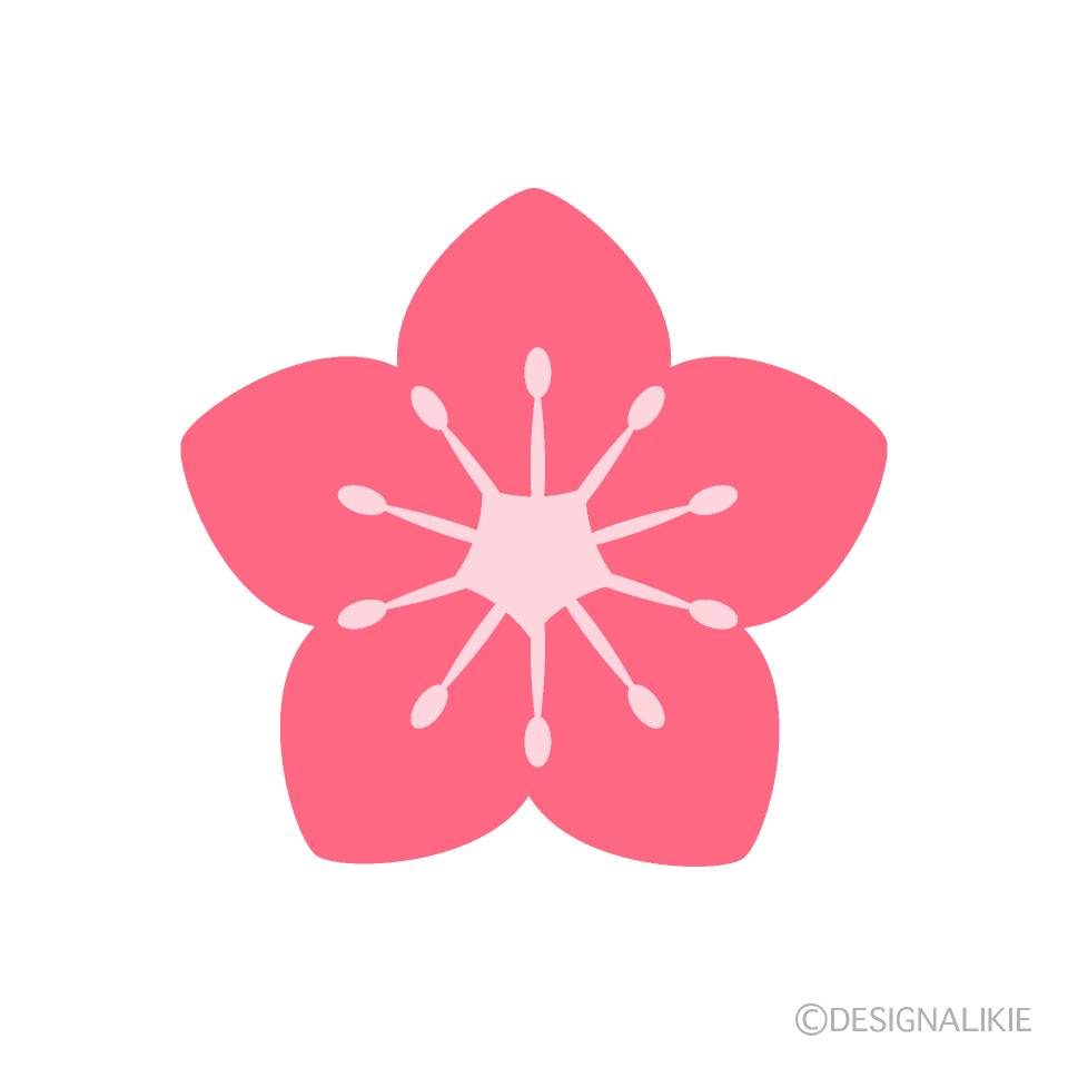 可愛い桃の花マーク