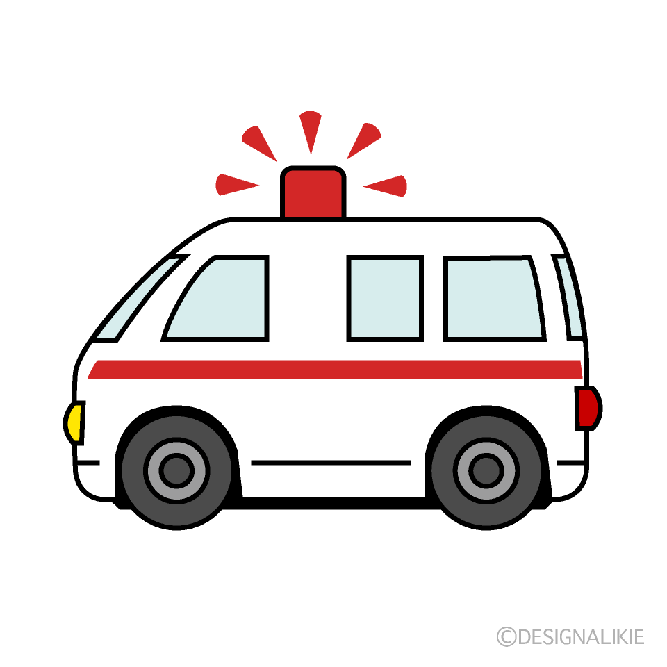 救急出動する救急車