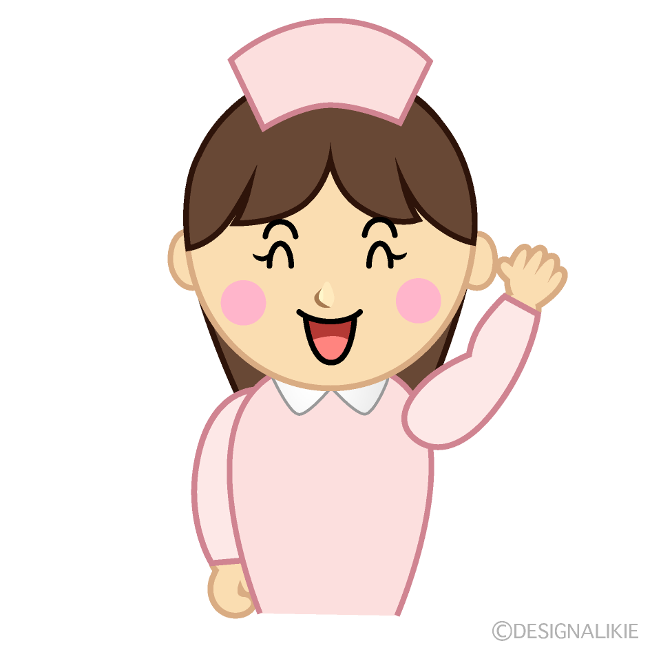 挨拶する看護師