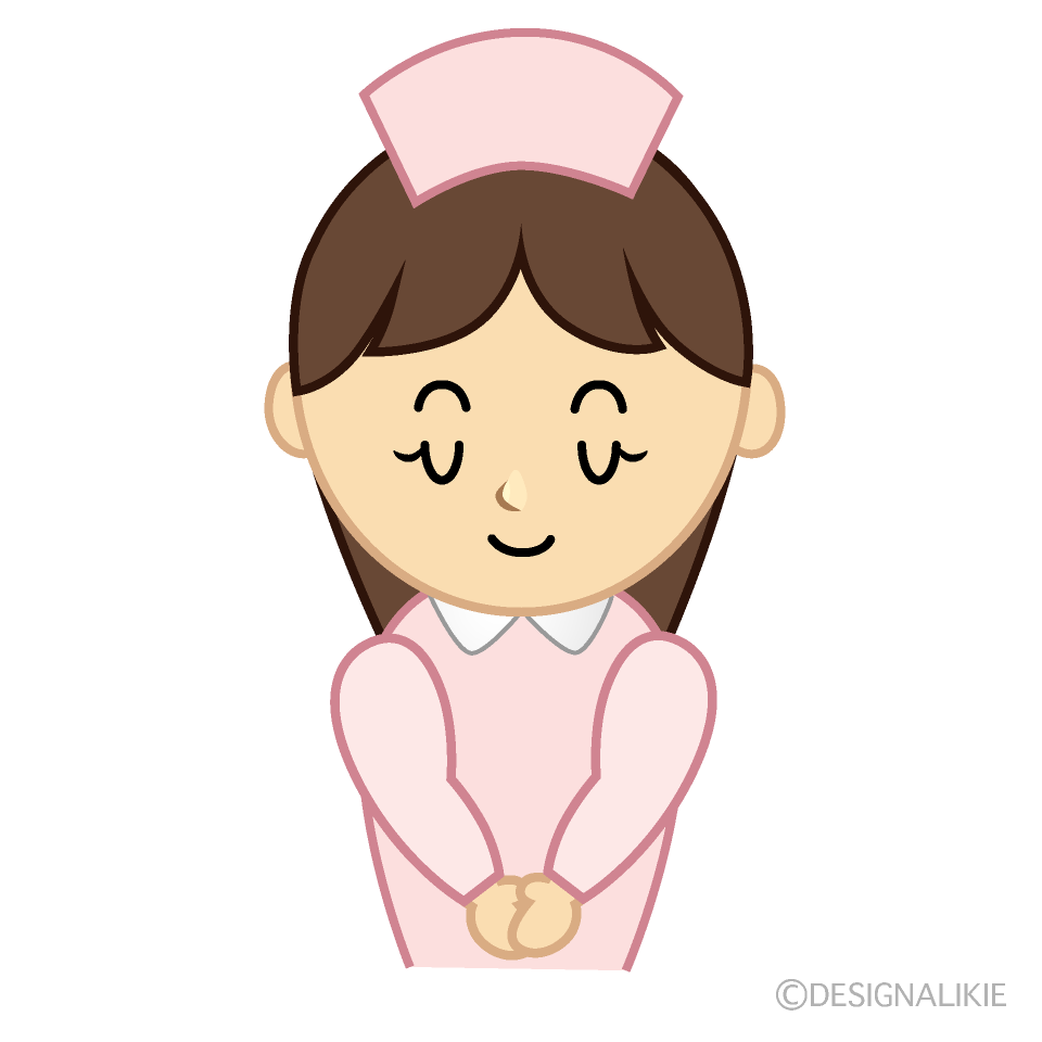 お辞儀する看護師