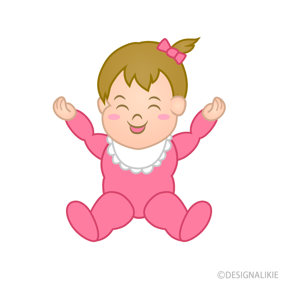 笑顔の女の子赤ちゃん