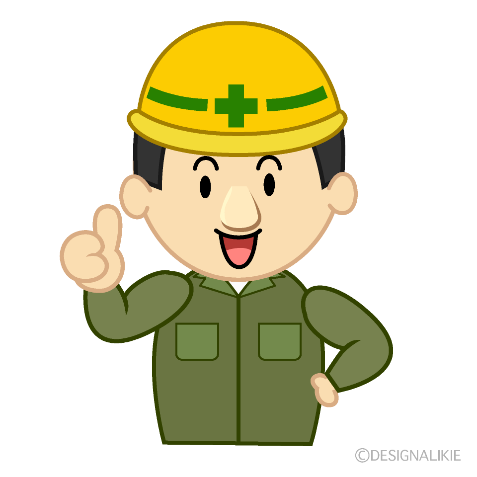 いいねする建設作業員