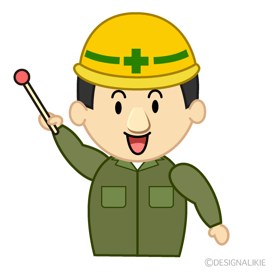 説明する建設作業員
