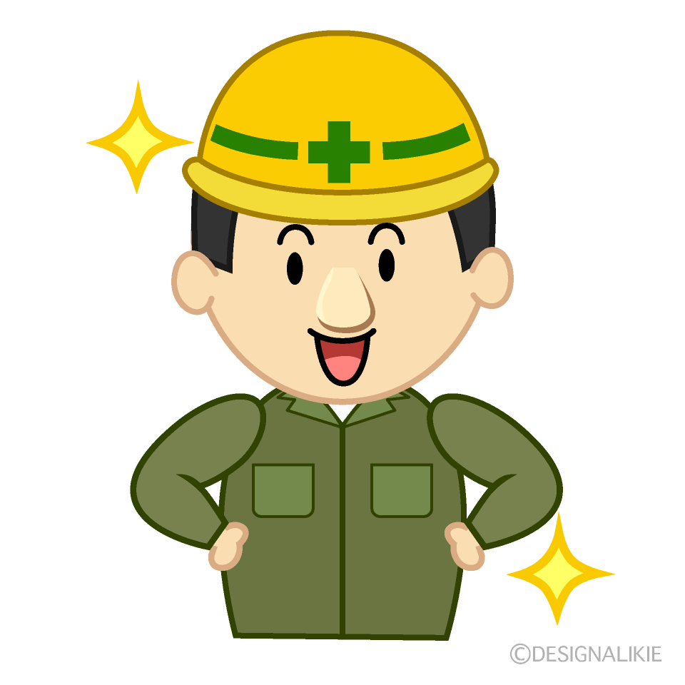 自信満々な建設作業員