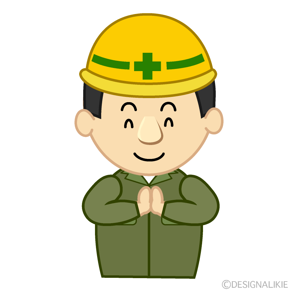 感謝する建設作業員
