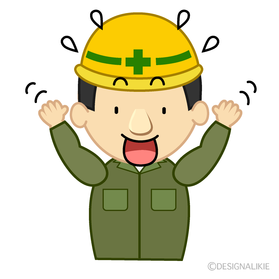 慌てる建設作業員