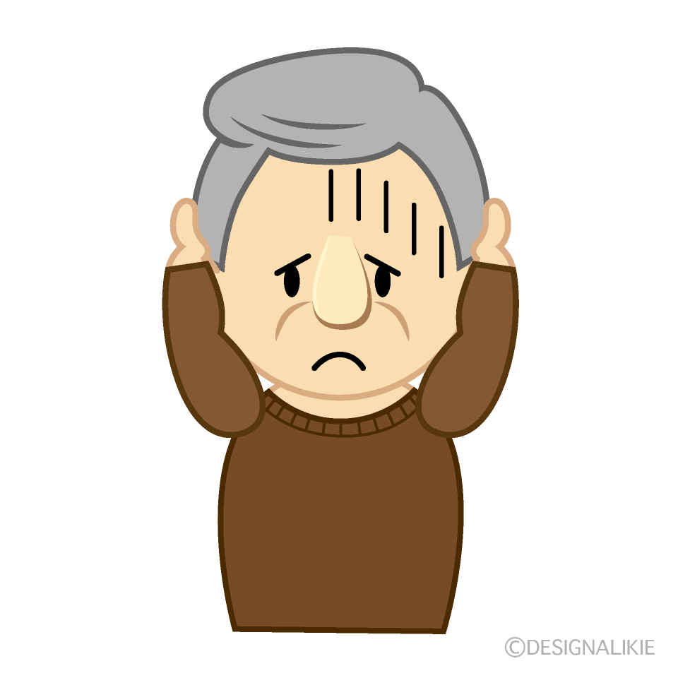 落ち込むおじいちゃん