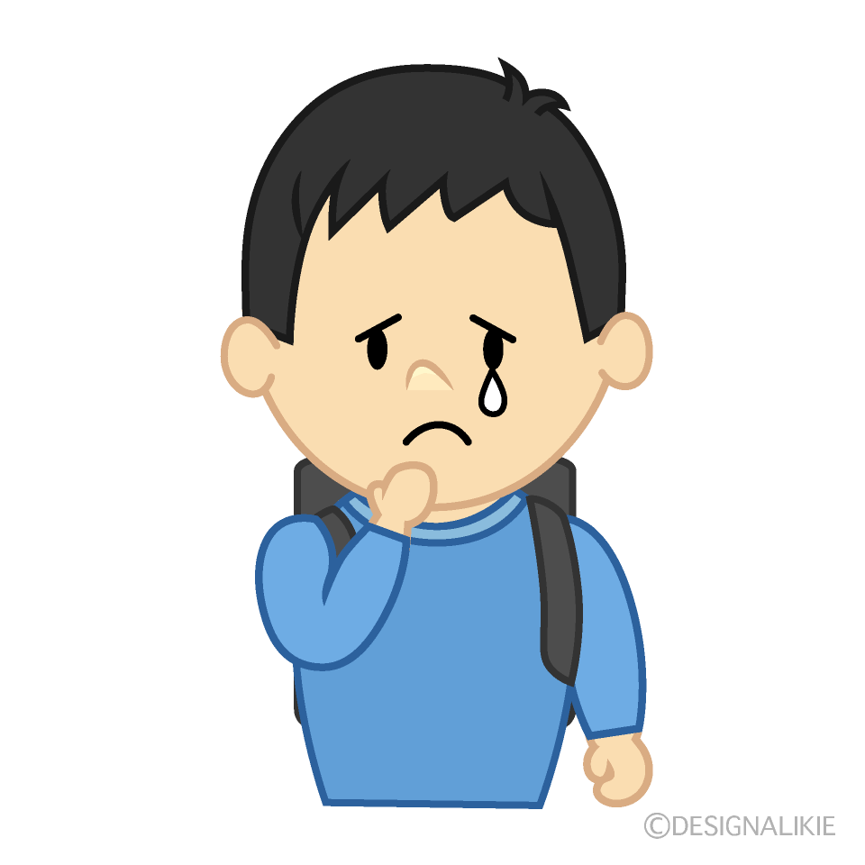 悲しい小学生男子