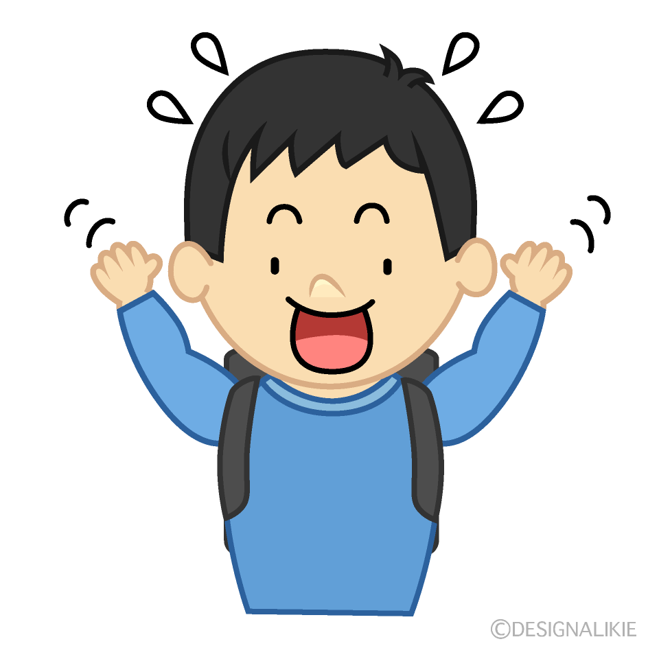 慌てる小学生男子