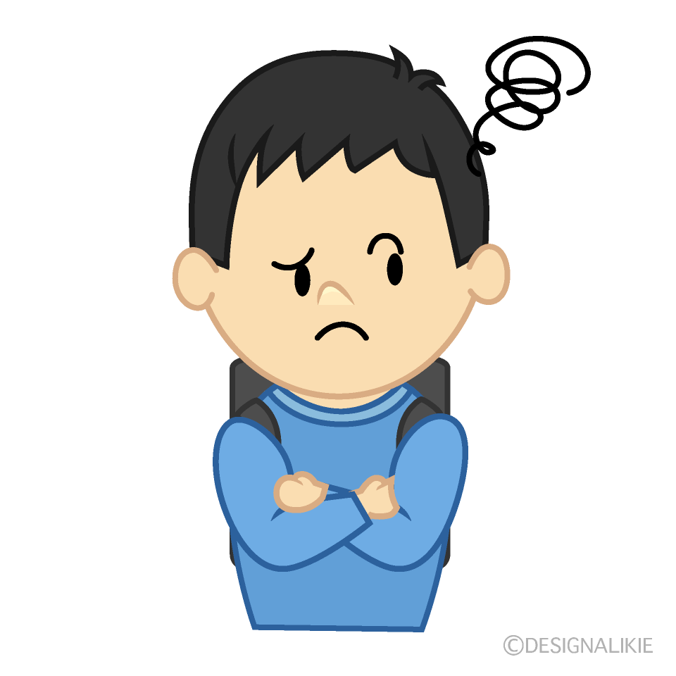 悩む小学生男子