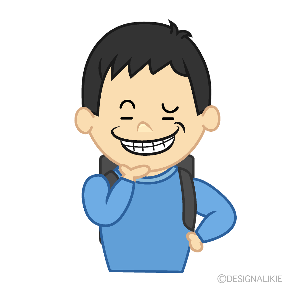 ニヤリ顔の小学生男子