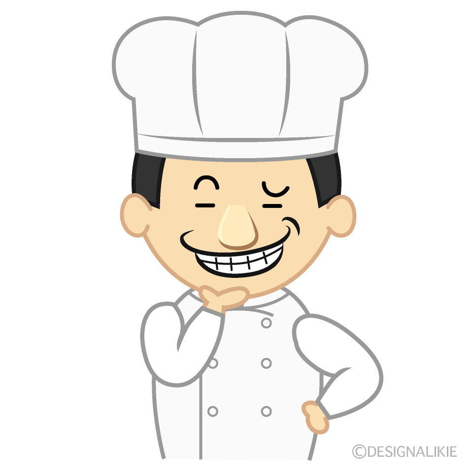 ニヤリ顔のコックさん