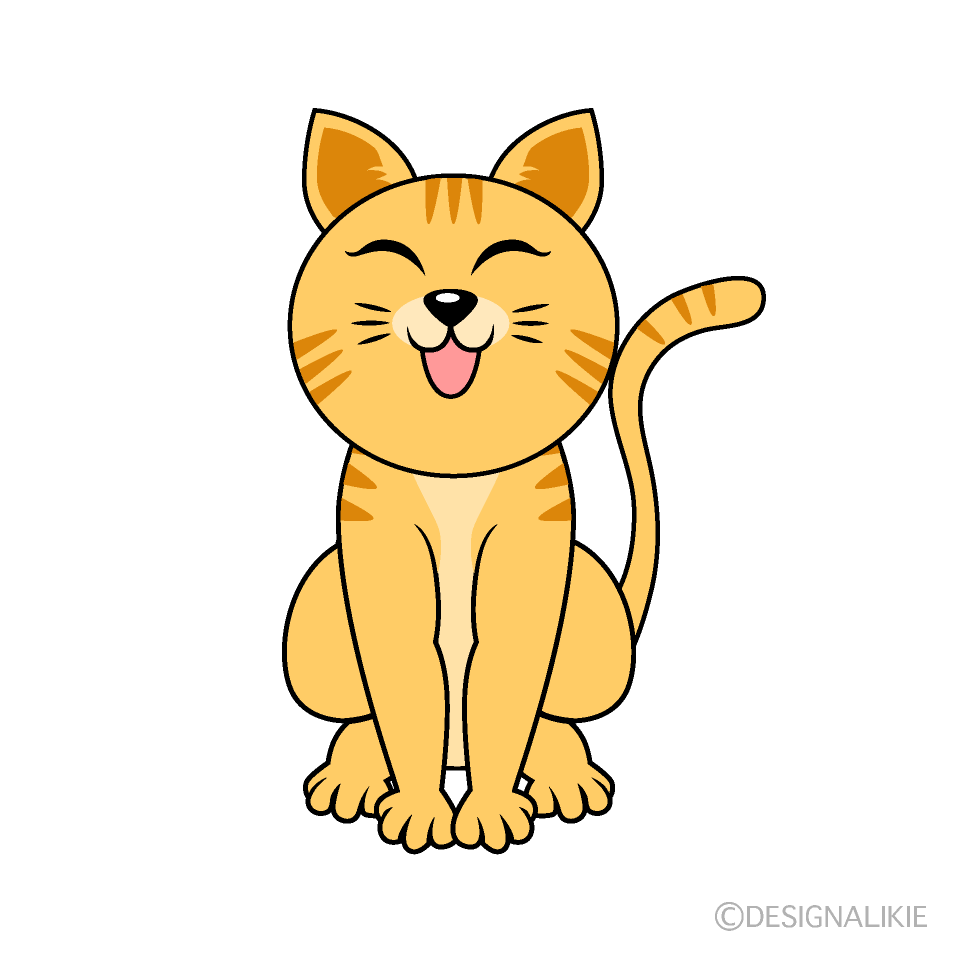 笑顔のトラ猫
