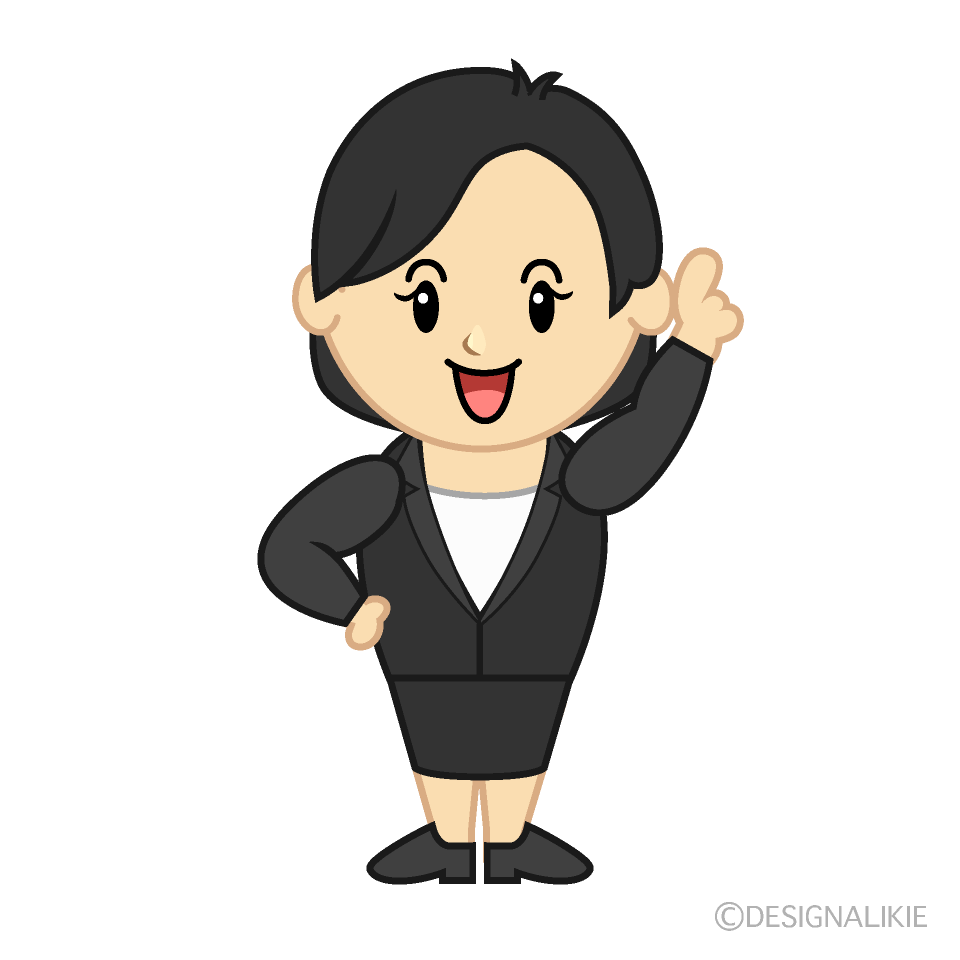指差しする営業女性