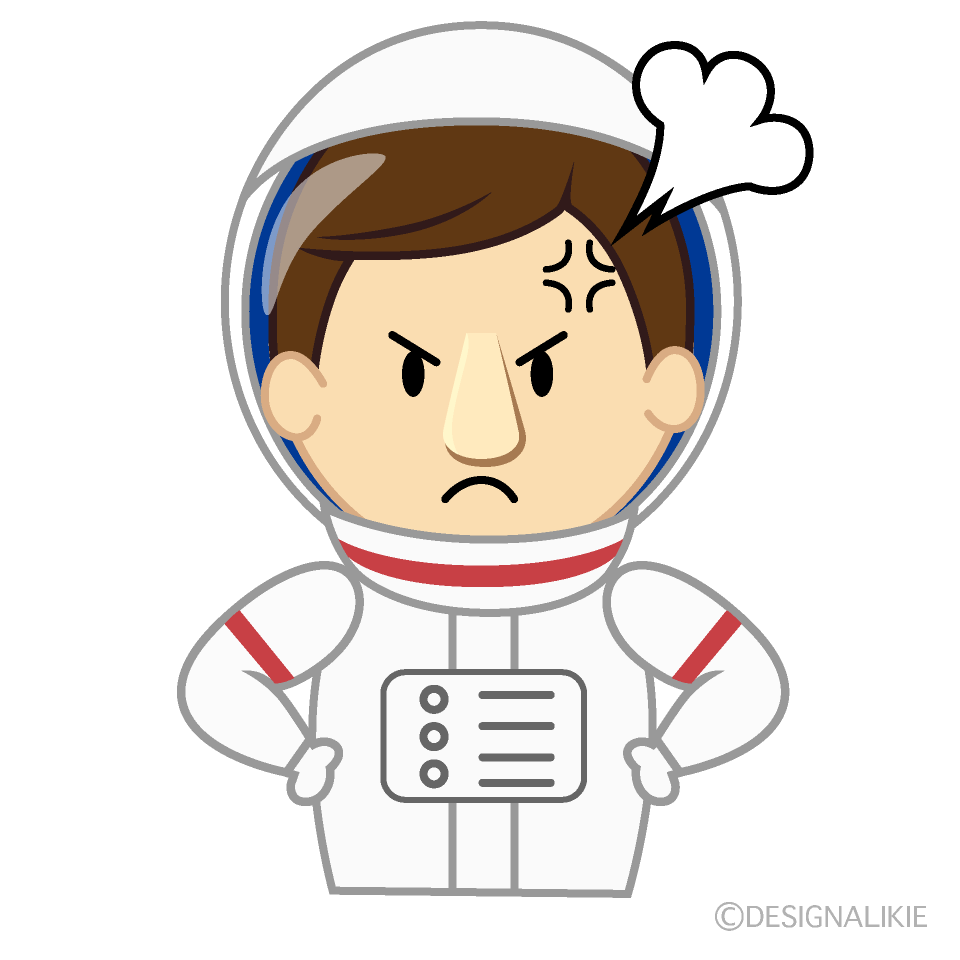 怒る宇宙飛行士