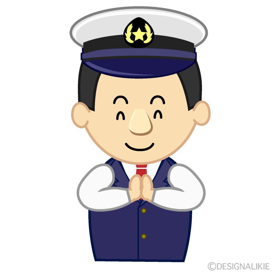 感謝する運転手