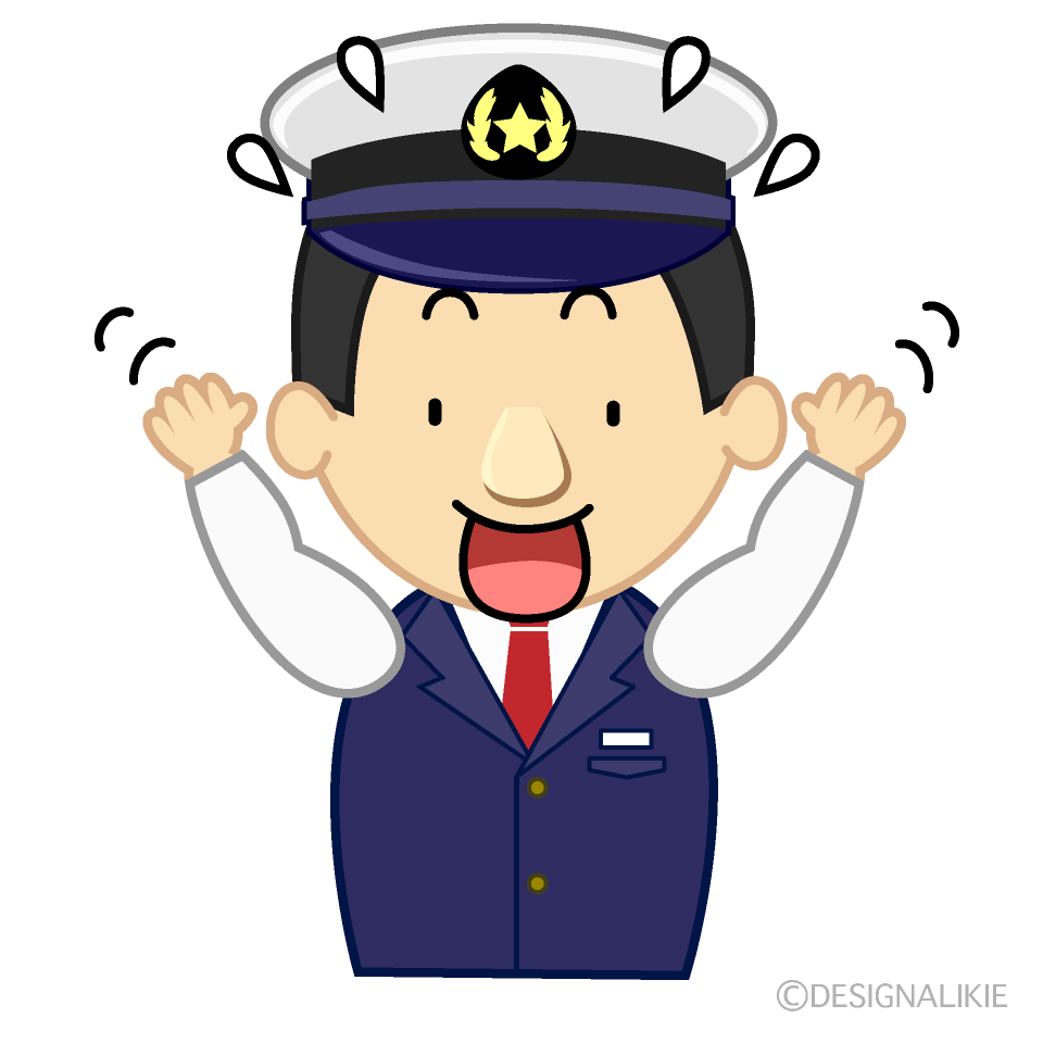 慌てる運転手