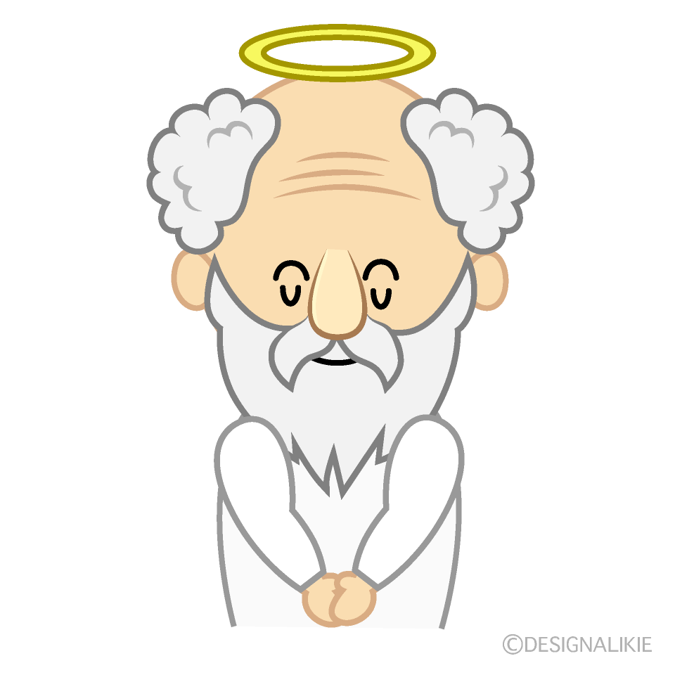 お辞儀する神様