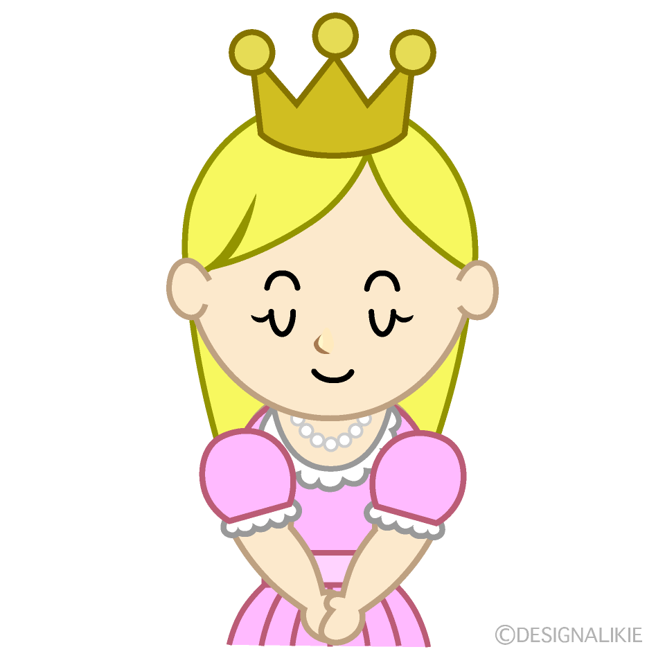 お辞儀するお姫様