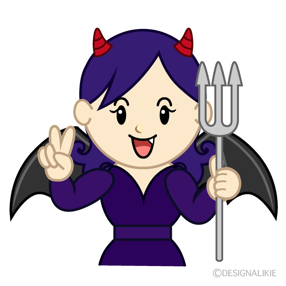 ピースする悪魔