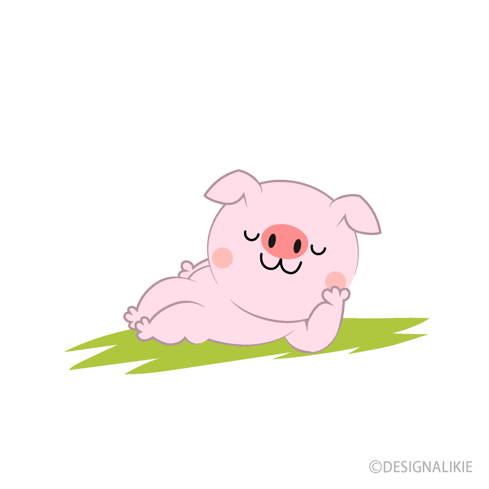居眠りするブタちゃん