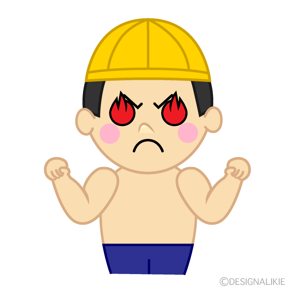 燃える水泳男子