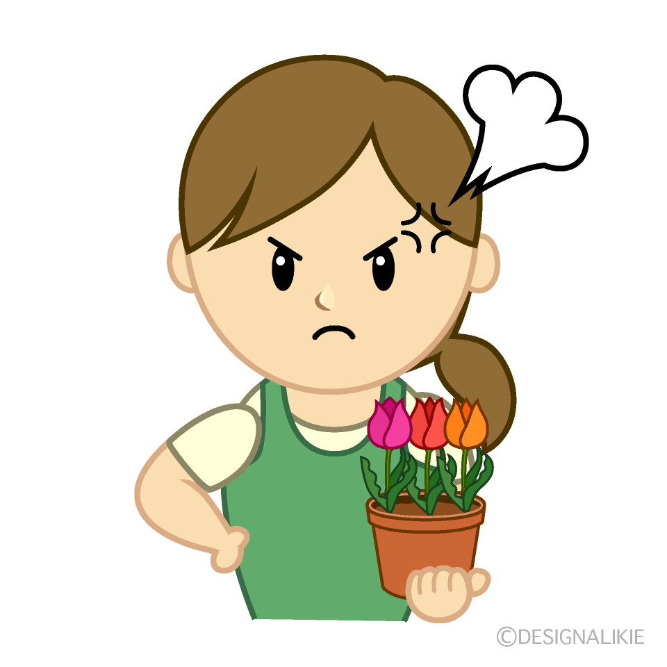 怒る花屋