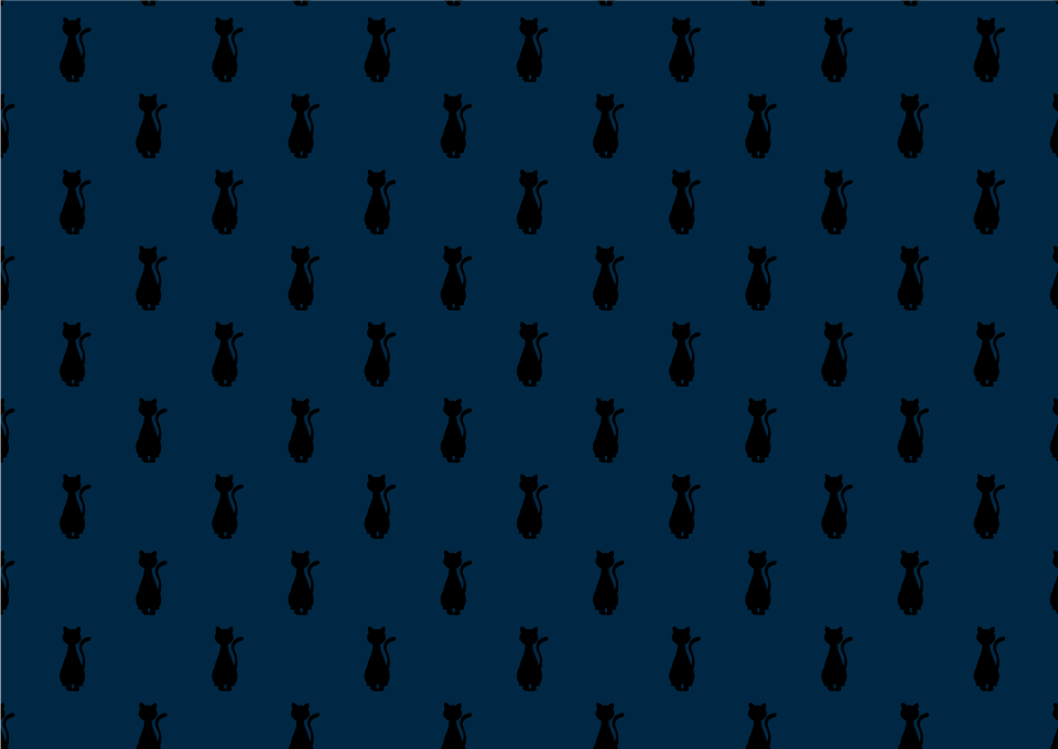 黒猫パターン柄の壁紙