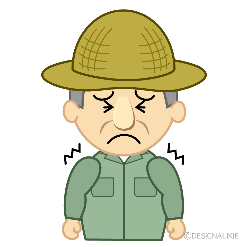 我慢する農家