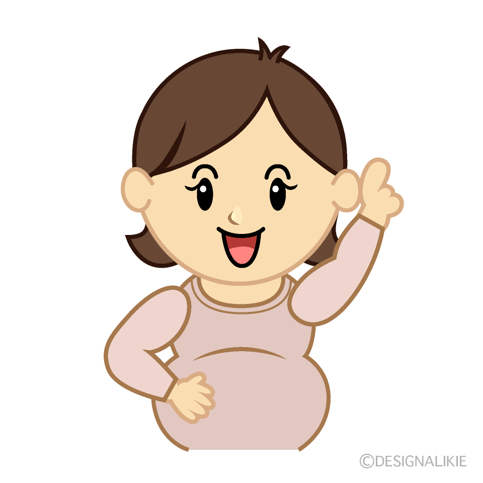 指差しする妊婦