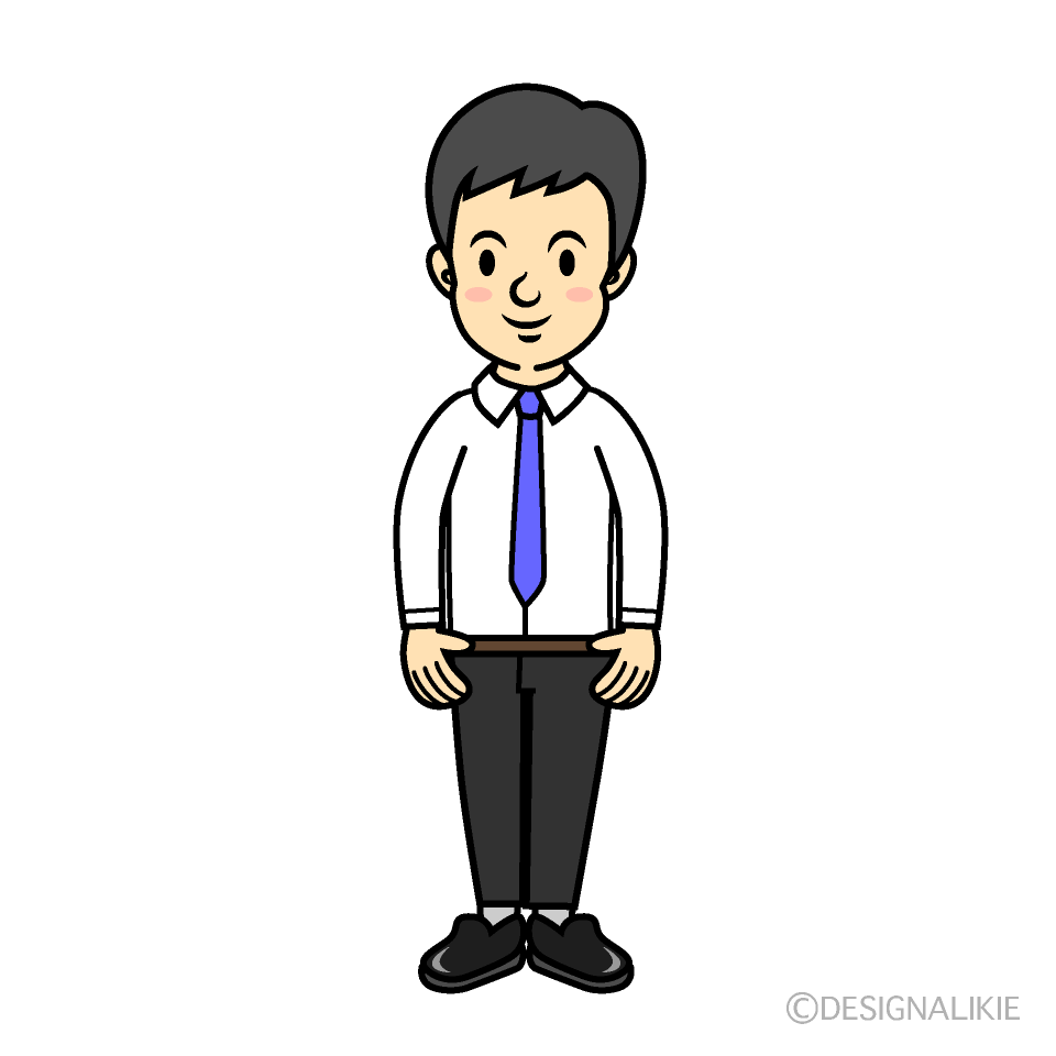 にこやかなサラリーマン