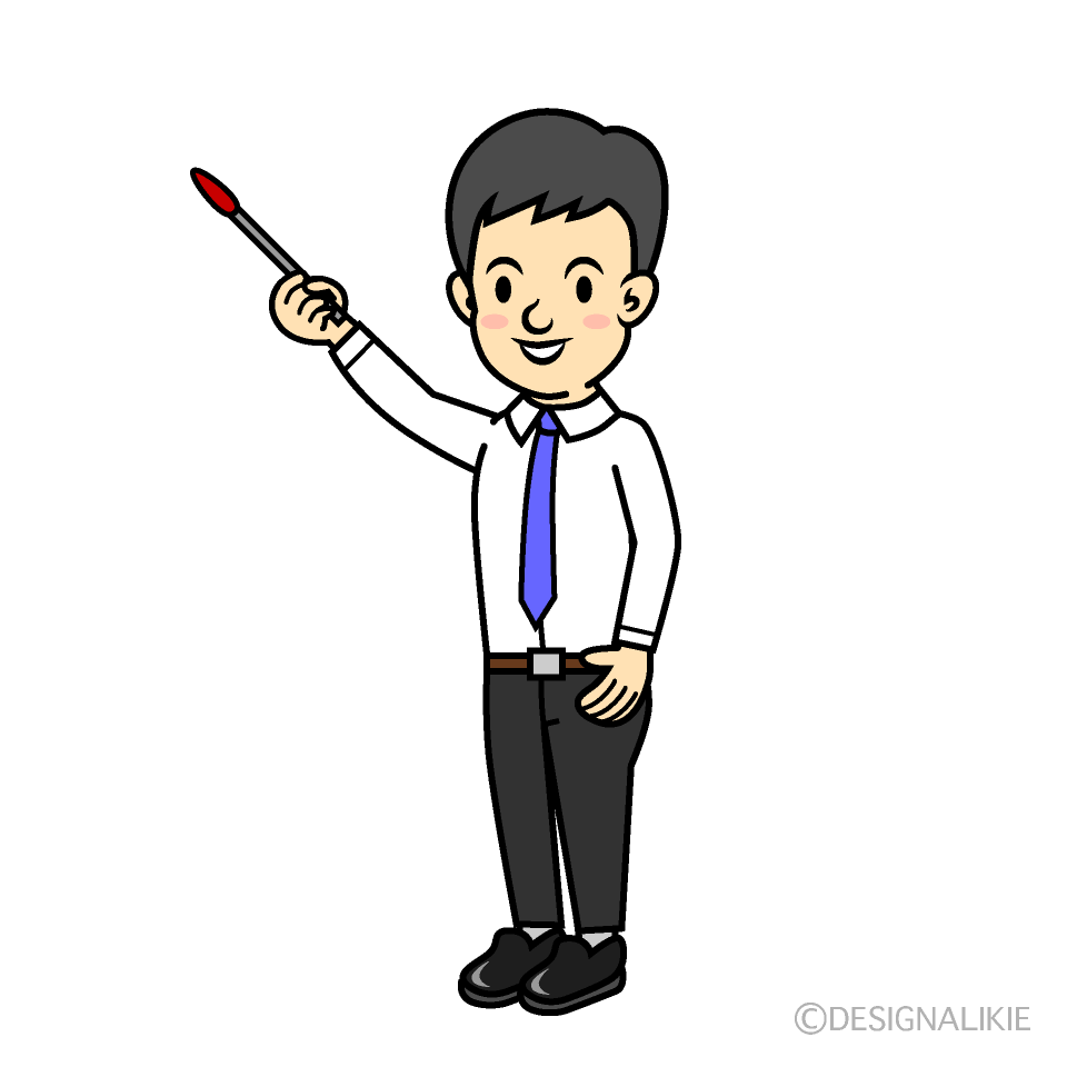 指示棒で説明するビジネスマン