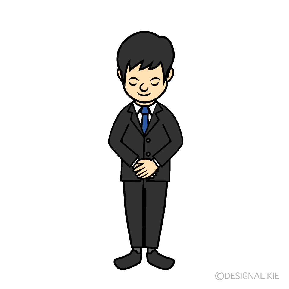 丁寧にお辞儀するビジネスマン