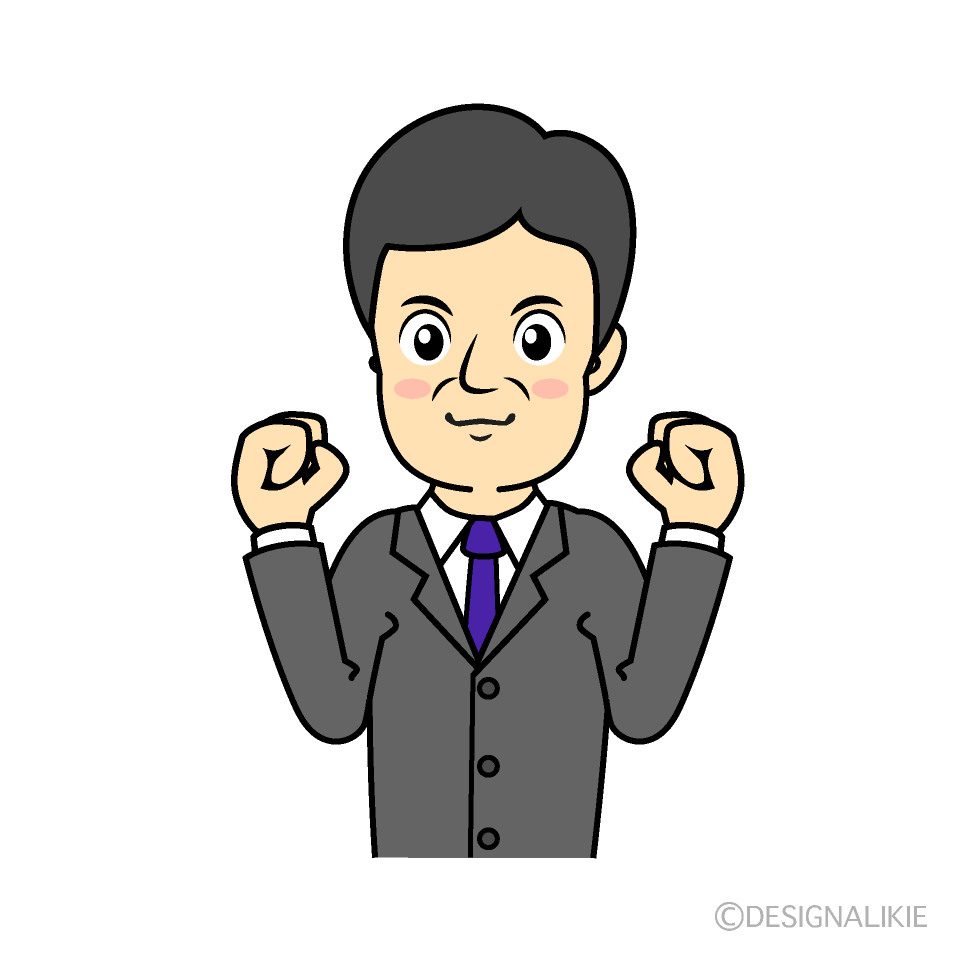 笑顔で頑張る社長