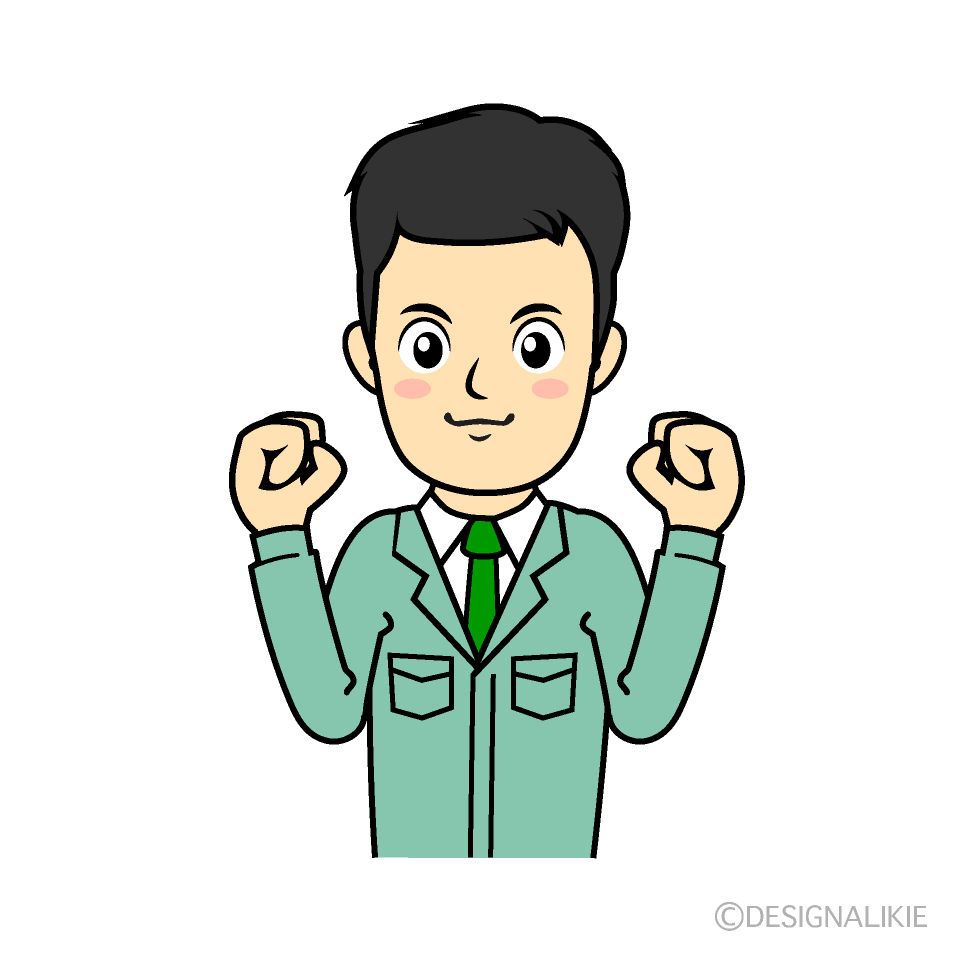笑顔で頑張る工場長