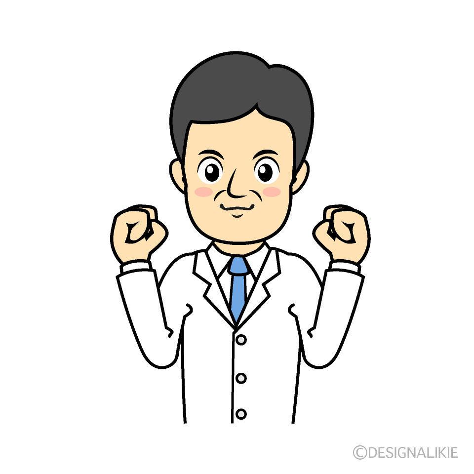 笑顔で頑張るお医者さん