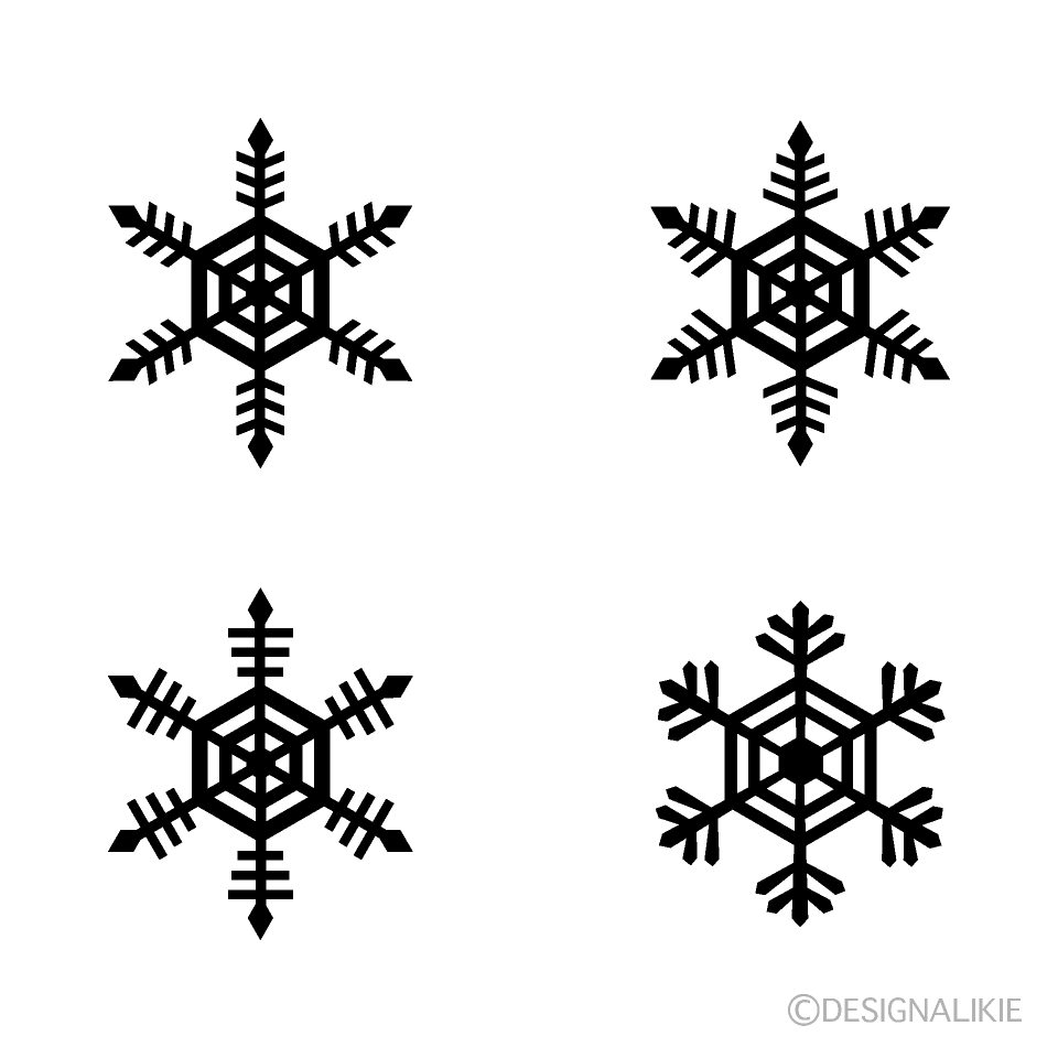雪の結晶シルエット